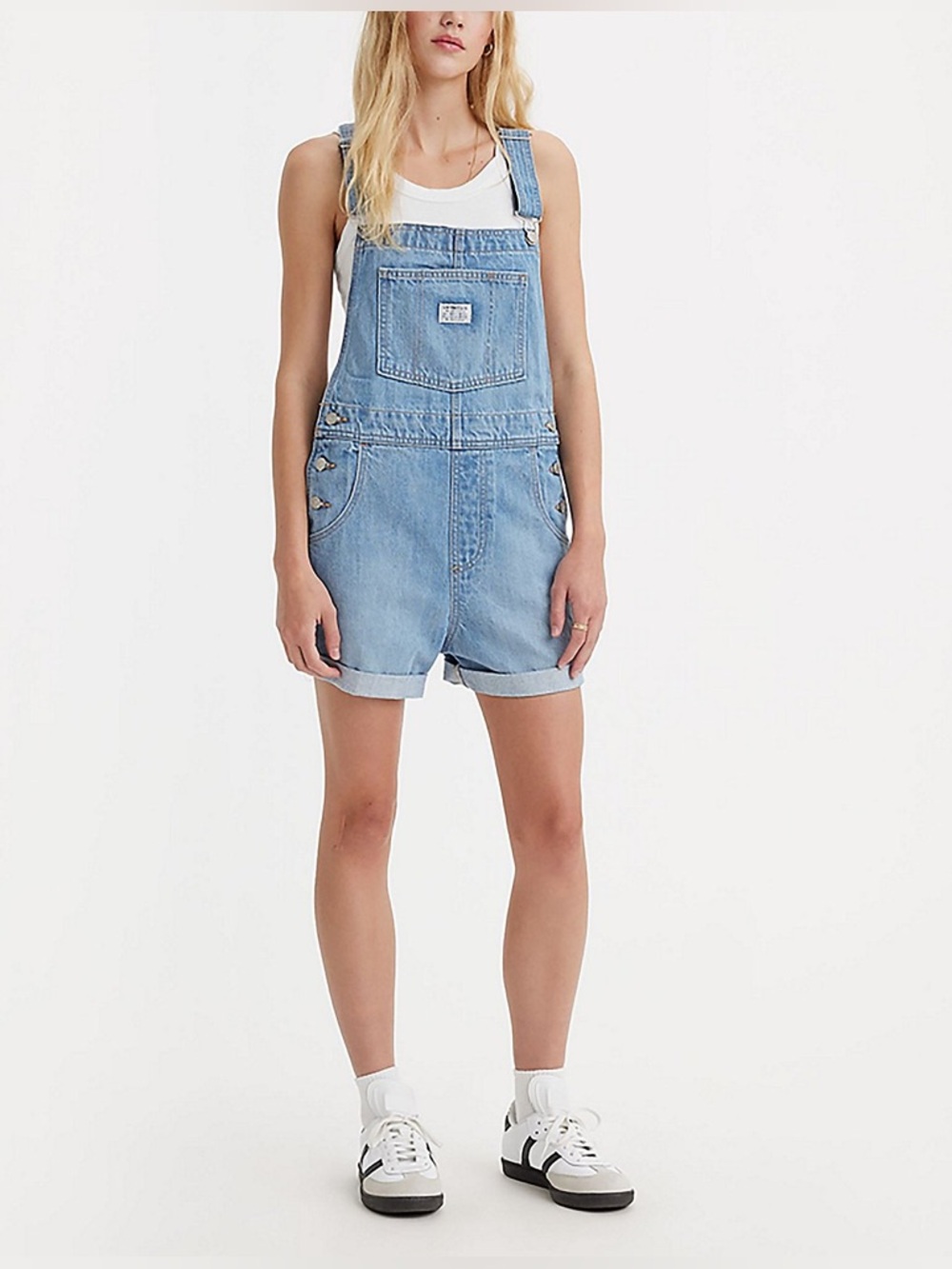 Levi’s Vintage Short Jean Premium Denim Overall Cuffed Size XS